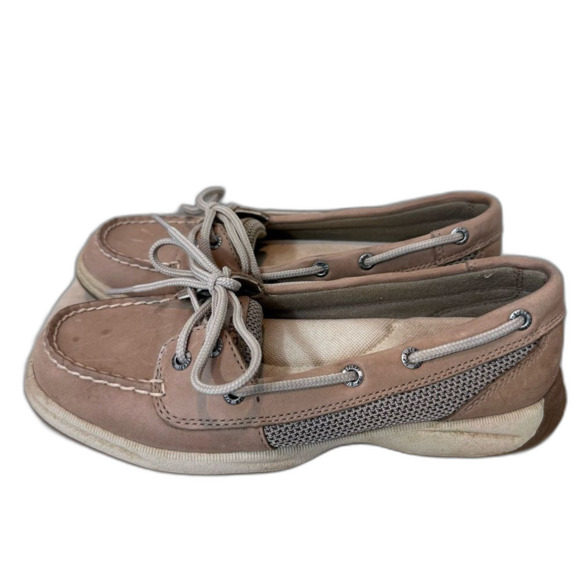 Sperry Top Sider Leather Boat Shoe Size 6 Mesh Side Cushioned - Picture 2 of 11